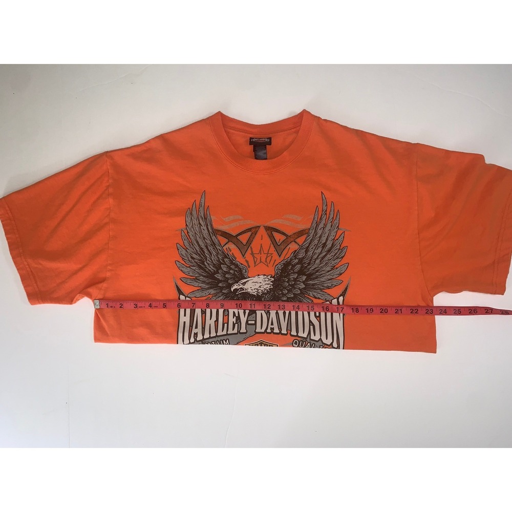 Harley-Davidson Mens XL Orange Eureka Springs Arkansas Eagle Graphic T-Shirt - Picture 10 of 10